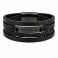 Proverbs 10:4 Discipline Leather Bracelet
