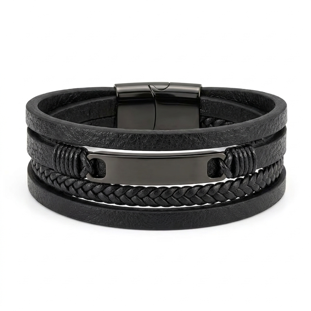 Psalm 112:7 Unshakable Faith Leather Bracelet