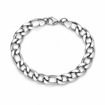 Cuban & Figaro Chain Hybrid Bracelet