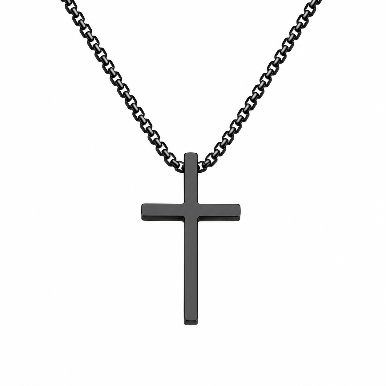 Stainless_Steel_Metal_Cross_Pendant_Necklace_Black