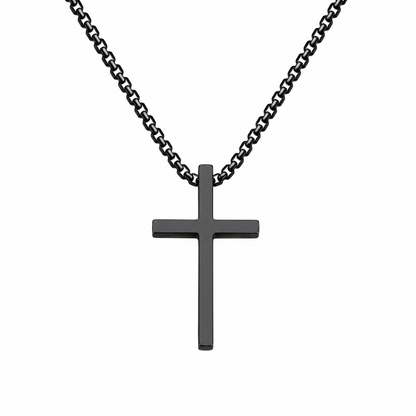Stainless_Steel_Metal_Cross_Pendant_Necklace_Black