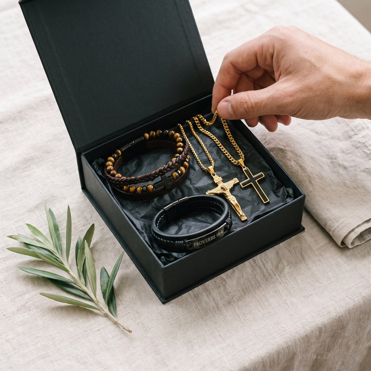 The Faith Set in a black gift box