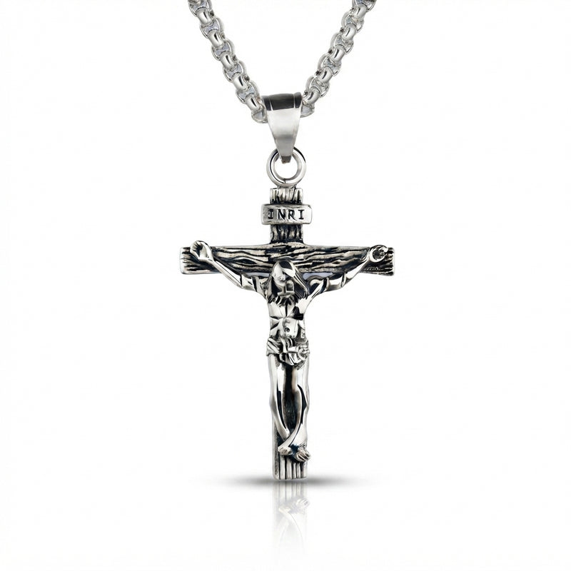 Gold Crucifix Cross Pendant Necklace